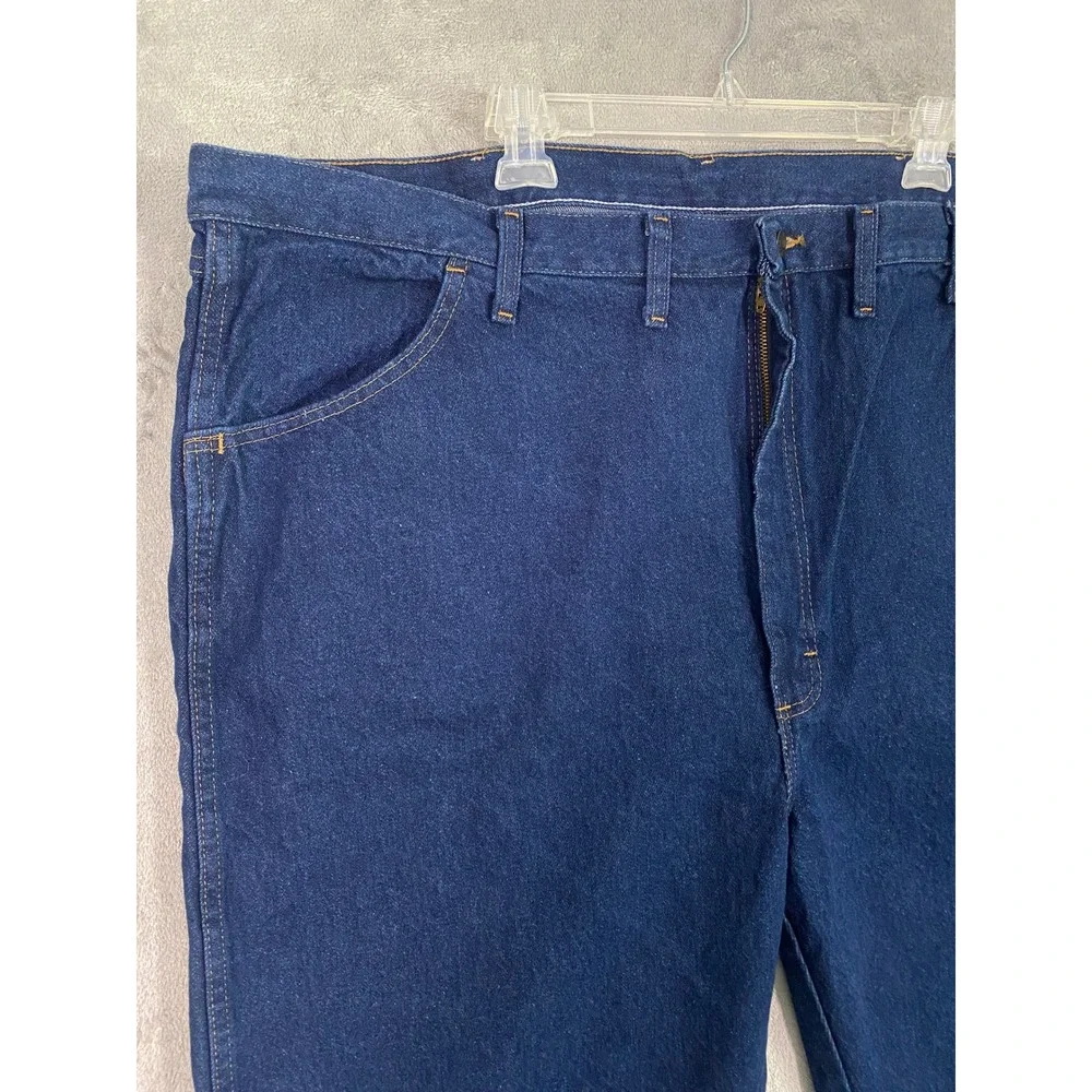NWT Rustler Jeans 48x32 Blue Regular Fit Straight Leg Heavyweight Denim Workwear